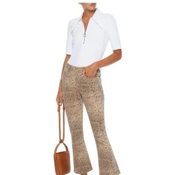 Frame Le Crop Mini Boot‎ Snake Print Jeans Size 24 NWT - Picture 1 of 9